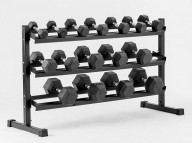 Top Quality Rubber and Iron Dumbbell Set With Rack in Dubai