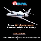 Choose Medivic Air Ambulance Services in Guwahati with ICU Facility