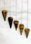 Shop Tiger Eye Faceted Cone Dowsing Crystal Pendulum @ Soothing Crystals