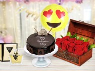 GiftsonClick - Chocolate vanilla cake delivery in muscat