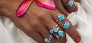 Turquoise Ring: Wholesale Silver Gemstone Turquoise Ring From Rananjay Exports
