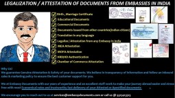 Get Your Documents Apostilled/Legalised from any Embassy in India