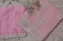 Get This Beautiful Chikankari Cotton Pink Suit Set | Padmashali