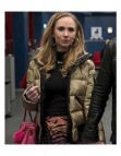 Juno Temple Gold Puffer Jacket