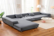 SAN Furniture Luxury L shape sofa with Velvet Upholstery