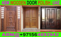 Wooden Door Polish Painting work Company Dubai Ajman Sharjah