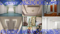 Low cost Gypsum Partition ceiling  Works in Umm Al Quwain Dubai Sharjah uae