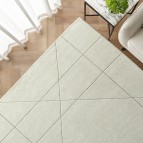 Axis Bianca Diamonds in Squares Narrow Lines Carpet