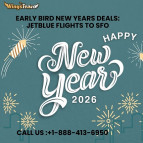 +1-888-413-6950 Early Bird New Years Deals: JetBlue Flights to SFO