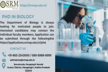 Ph.D. in Biology at SRM University AP: Research, Innovation, and Opportunities