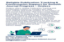 Reliable Publication Tracking & Confirmation Support for Smooth Journal Progress – Ondezx
