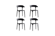 Modern Black Stacking Chairs for Stylish Space Seating
