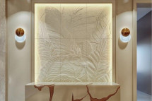 Organic Banana Leaf Pattern Wall Panels by Stone Art By SKL
