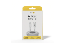 6ft USB C to C Braided Cable in Retail Box