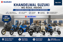 Suzuki Motorcycle Showroom in MG Road Indore | Bikes, Scooters & Test Ride Available