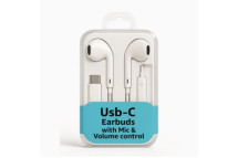 USB C Earbuds with Mic and Volume Control