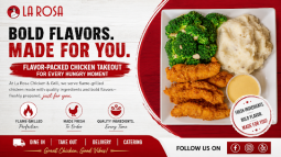 Tasty & Fresh Chicken Takeout in Tinton Falls at La Rosa Chicken & Grill Restaurant
