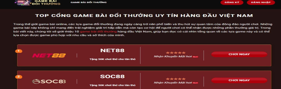 Game Bài Đổi Thưởng